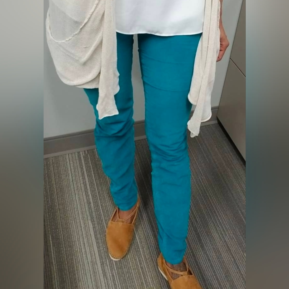 Size 25 Turquoise Corduroy Pants